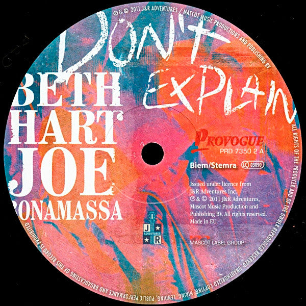 Beth Hart, Joe Bonamassa : Don't Explain (LP, Album)