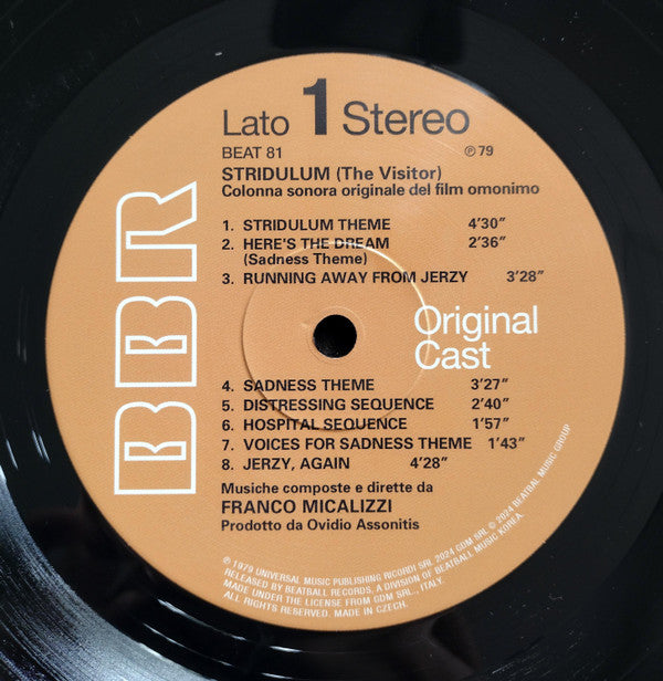 Franco Micalizzi : Stridulum (The Visitor) (Colonna Sonora Originale Del Film) (LP, RE)