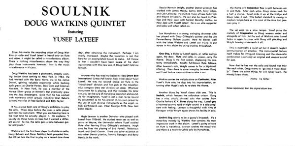 Doug Watkins Quintet : Soulnik (CD, Album, Ltd, RE, RM)