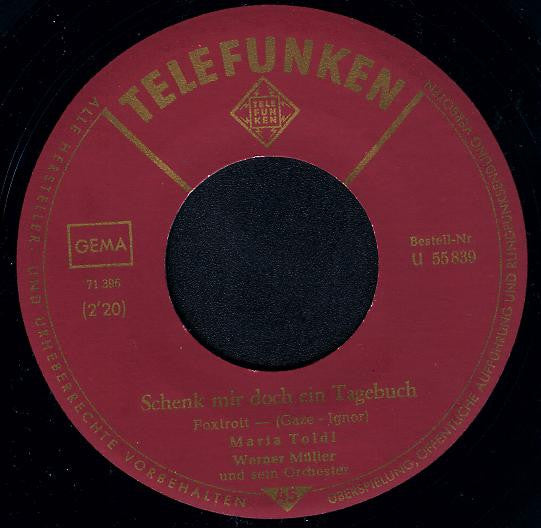 Toldy Mária : Happy Happy / Schenk Mir Doch Ein Tagebuch (7", Single)