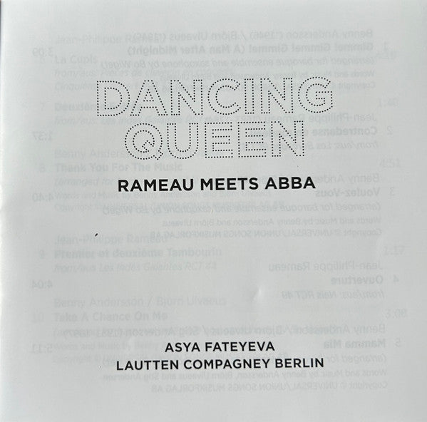 Asya Fateyeva, Lautten Compagney Berlin* : Dancing Queen - Rameau Meets Abba (CD, Album)