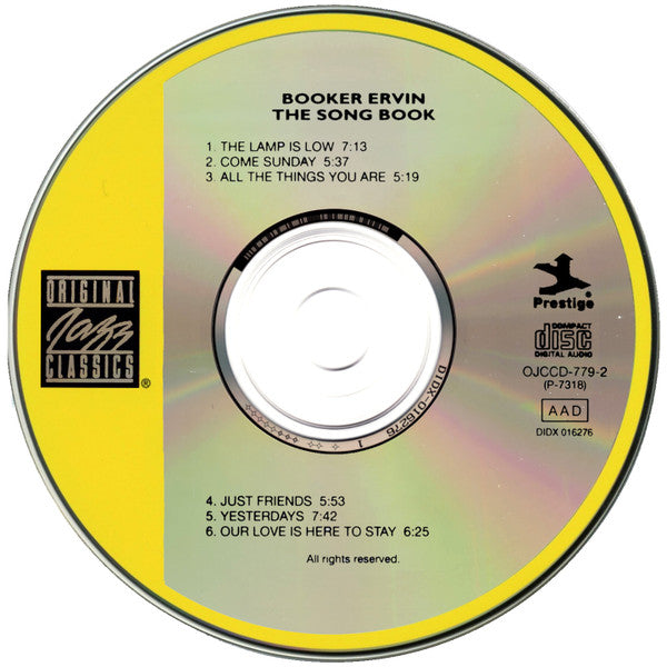 Booker Ervin : The Song Book (CD, Album, RE, RM)