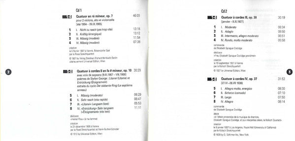 Arnold Schoenberg – Arditti Quartet & Dawn Upshaw : Streichquartette I-IV (2xCD, Album)