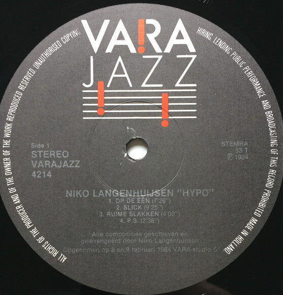 Niko Langenhuijsen : Hypo (LP, Album)