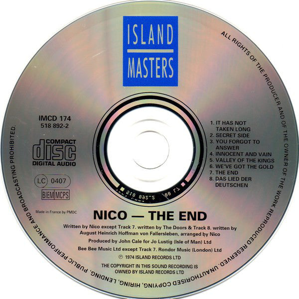Nico (3) : The End... (CD, Album, RE)
