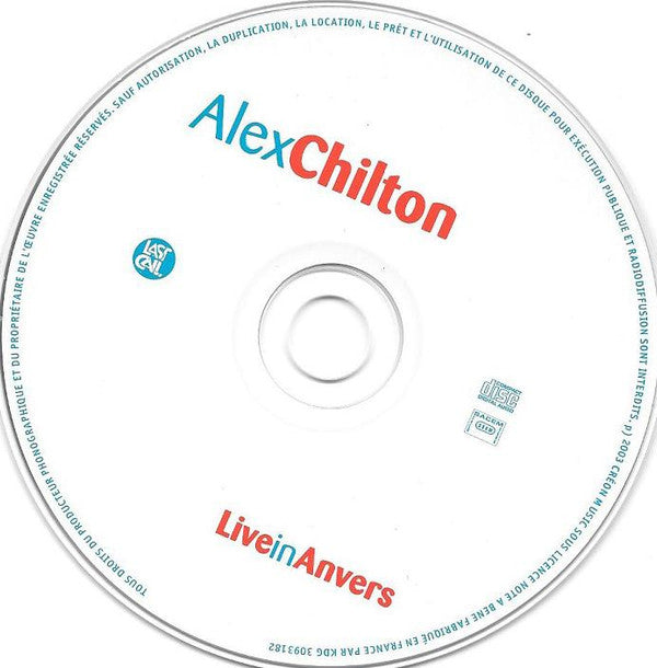 Alex Chilton : Live In Anvers (CD, Album)