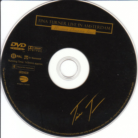Tina Turner : Live In Amsterdam - Wildest Dreams Tour (DVD-V, Multichannel, PAL)