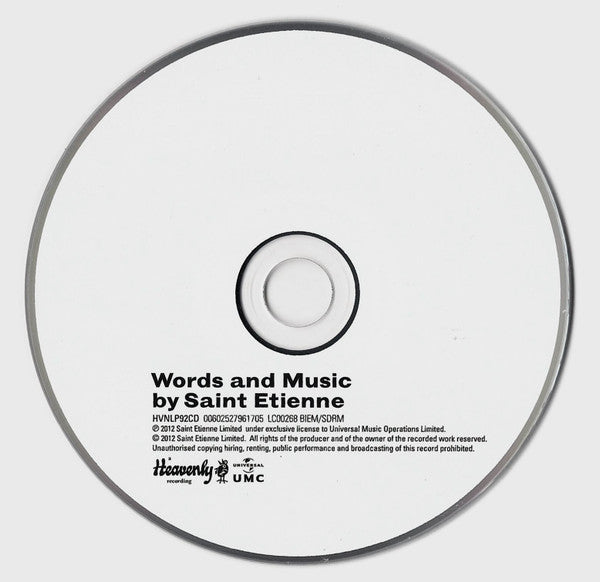 Saint Etienne : Words And Music By Saint Etienne (2xCD, Album, Dlx, M/Print)