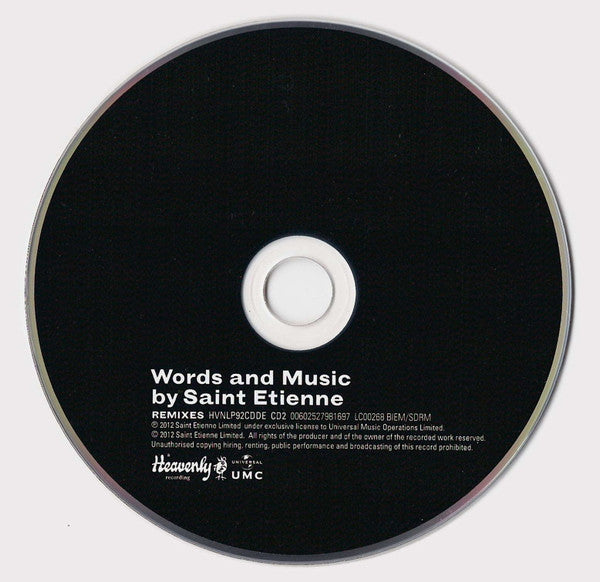 Saint Etienne : Words And Music By Saint Etienne (2xCD, Album, Dlx, M/Print)