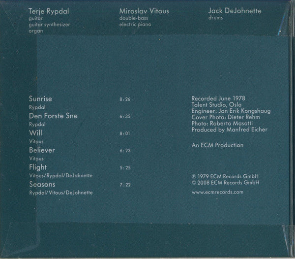 Terje Rypdal, Miroslav Vitous, Jack DeJohnette : Terje Rypdal / Miroslav Vitous / Jack DeJohnette (CD, Album, RE, Car)