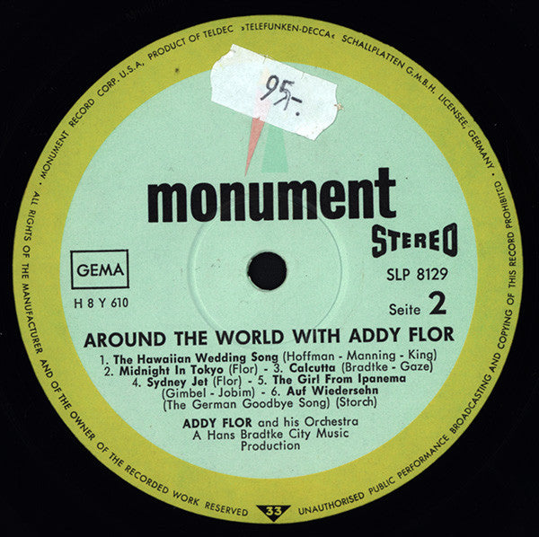 Orchester Addy Flor : Around The World With Addy Flor (LP)