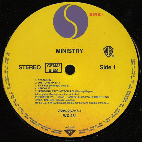 Ministry : ΚΕΦΑΛΗΞΘ (LP, Album)
