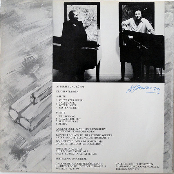 Attersee Und Gerhard Rühm : Klaviertreiben (LP, Ltd)