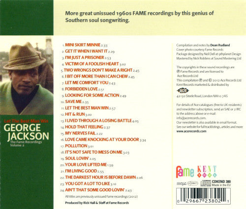 George Jackson (3) : Let The Best Man Win: The Fame Recordings Volume 2 (CD, Comp, RM)