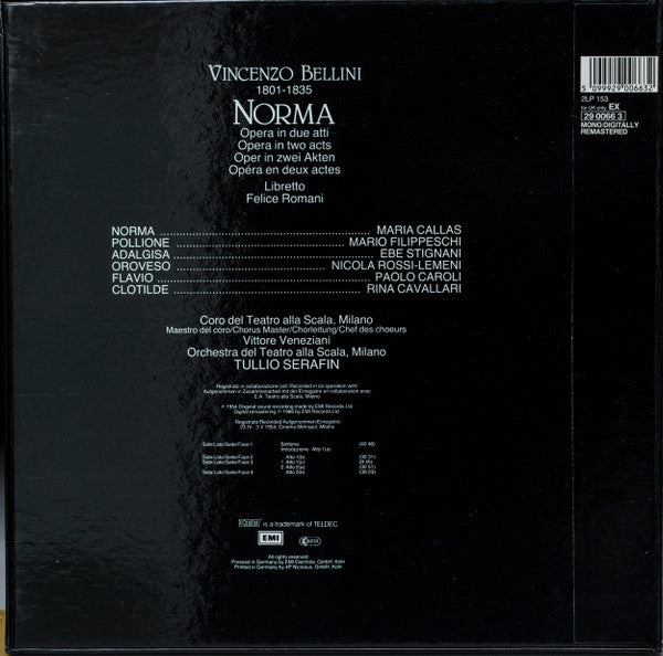 Bellini*, Callas*, Orchestra* E Coro Del Teatro Alla Scala Di Milano*, Serafin* : Norma (2xLP, Mono, RE, RM + Box)