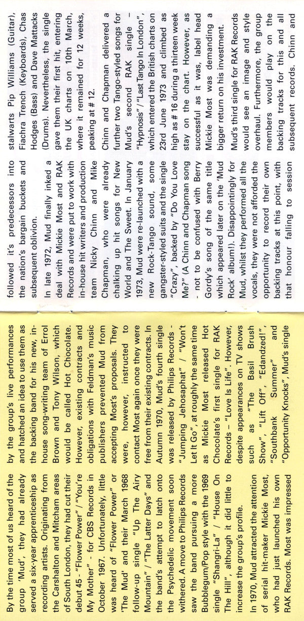 Mud : Mud Rock (CD, Album, RE, RM)