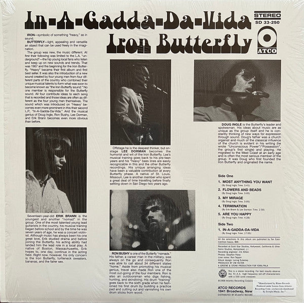 Iron Butterfly : In-A-Gadda-Da-Vida (LP, Album, Ltd, RE, Ora)