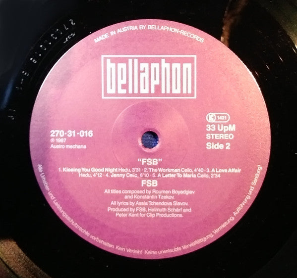 FSB Free Sailing Band* : FSB (LP, Album)