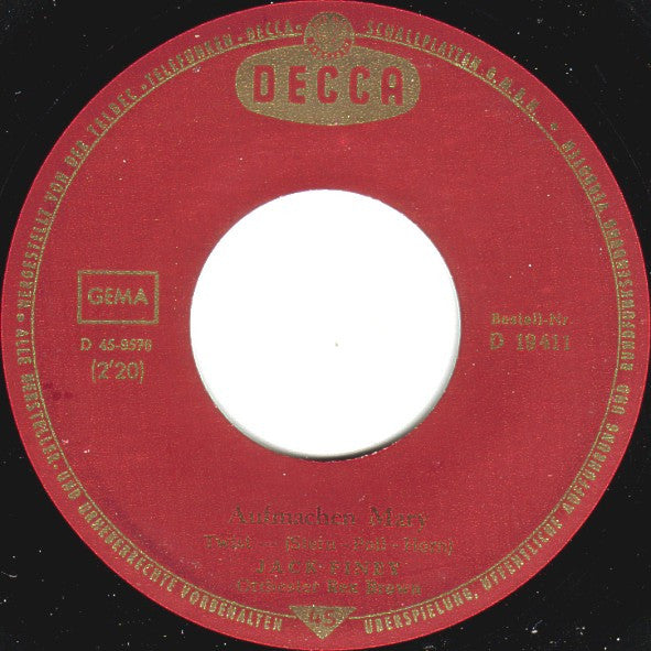 Jack Finey : Evelyn / Aufmachen Mary (7", Single)