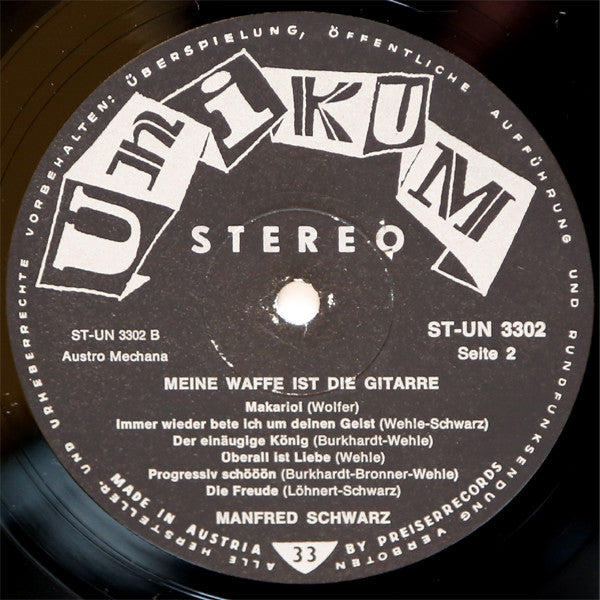 Manfred Schwarz (2) : Meine Waffe Ist Die Gitarre (LP, Album)