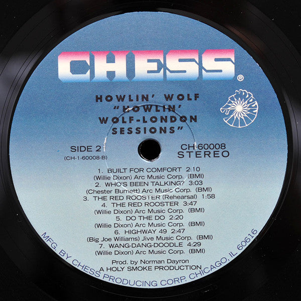 Howlin' Wolf : London Sessions (LP, Album, RE, RM, 180)