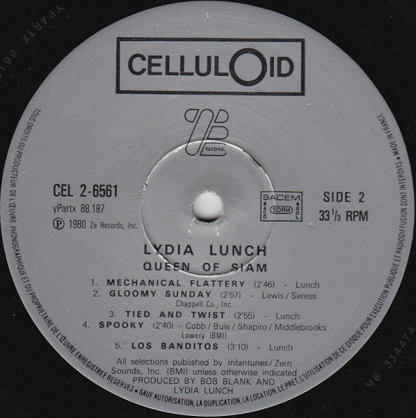 Lydia Lunch : Queen Of Siam (LP, Album, Sil)