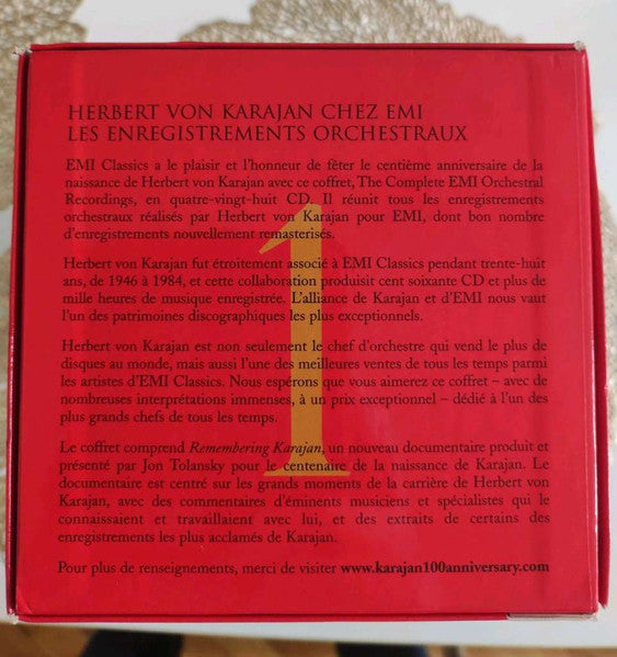 Herbert von Karajan : The Complete EMI Recordings 1946-1984: Volume 1 - Orchestral (88xCD, Mono + Box, Comp)