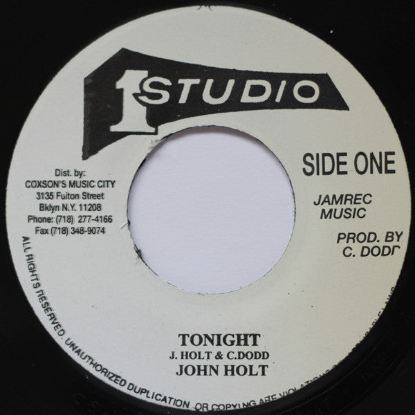 John Holt : Tonight (7", Single, RE)