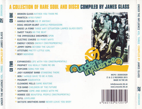 James Glass : Under The Influence Volume Three (A Collection Of Rare Soul & Disco) (2xCD, Comp)
