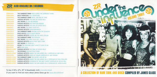 James Glass : Under The Influence Volume Three (A Collection Of Rare Soul & Disco) (2xCD, Comp)
