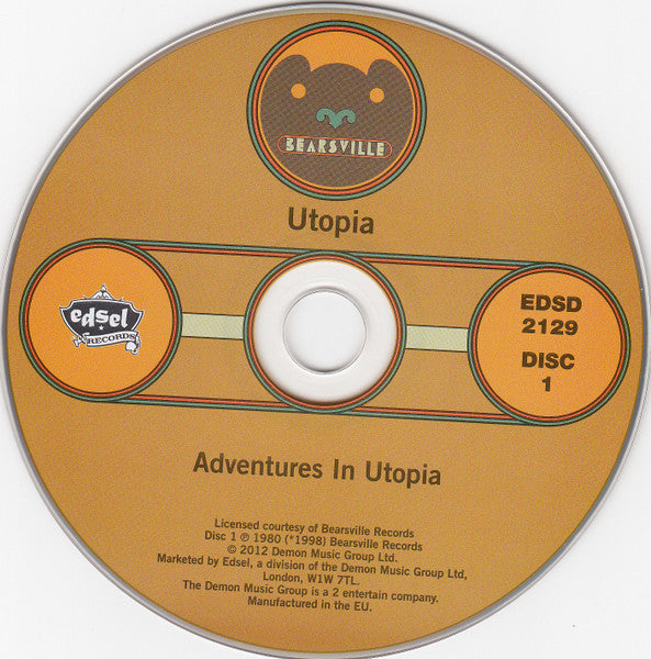 Utopia (5) : Adventures In Utopia + Deface The Music + Swing To The Right (2xCD, Comp)