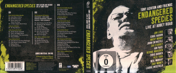 Tony Ashton And Friends : Endangered Species - Live At Abbey Road (2xCD, Album, Dig + DVD)