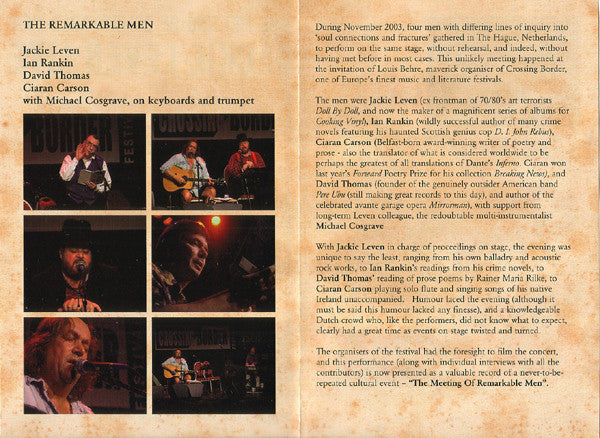 Jackie Leven With Ian Rankin, Ciaran Carson, David Thomas (2) : Live (The Meeting Of Remarkable Men) (DVD-V, PAL, Mul)