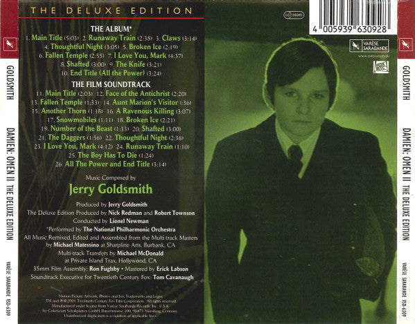 Jerry Goldsmith : Damien: Omen Il (CD, Album, Dlx, RM)