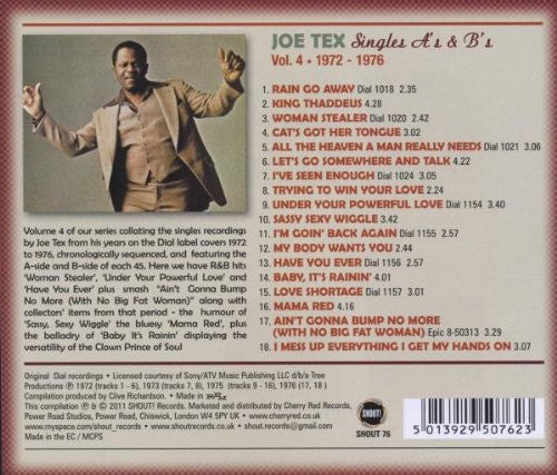 Joe Tex : Singles A's & B's Vol. 4 1972-1976 (CD, Comp)