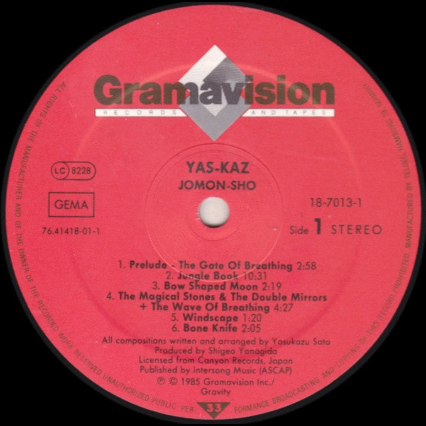 Yas-Kaz : Jomon-Sho (LP, Album)