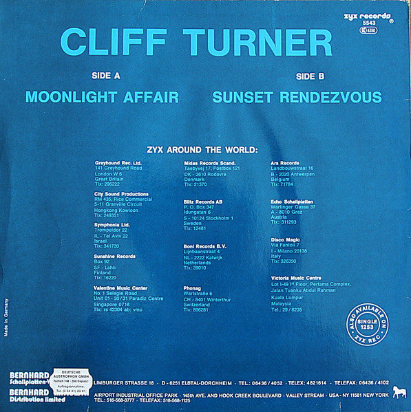 Cliff Turner : Moonlight Affair (12", Maxi)