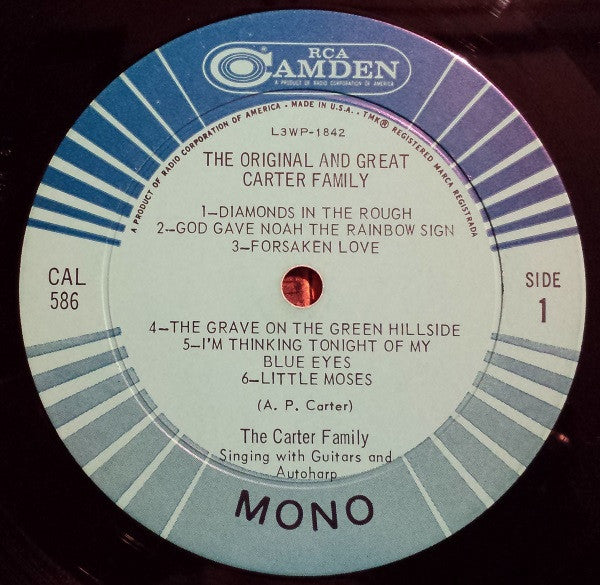 The Carter Family : The Original And Great Carter Family (LP, Album, Comp, Mono, RE, Roc)