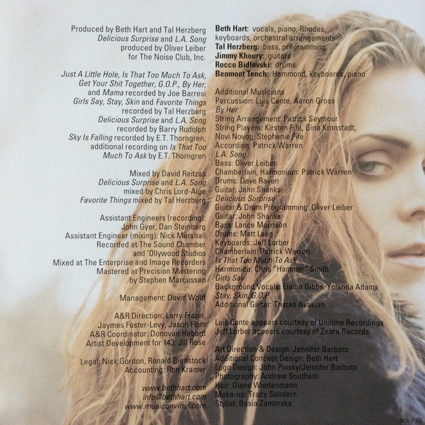 Beth Hart : Screamin' For My Supper (2xLP, Album, Etch, RE, 180)