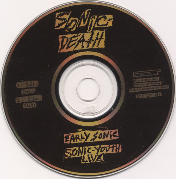 Sonic Youth : Sonic Death (Early Sonic - 1981-83) (CD, Album, RE)