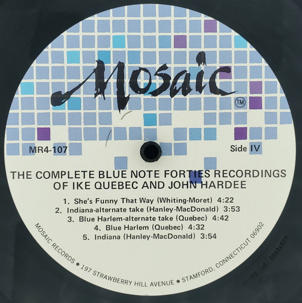 Ike Quebec And John Hardee : The Complete Blue Note Forties Recordings Of Ike Quebec And John Hardee (4xLP, Comp + Box, Mono, Ltd, Num)