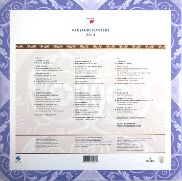 Daniel Barenboim, Wiener Philharmoniker : Neujahrskonzert New Year's Concert 2014 (3xLP, Album, Ltd)