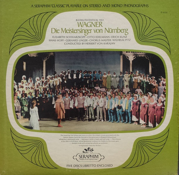 Herbert Von Karajan, Richard Wagner : Die Meistersinger Von Nürnberg (Comic Opera In Three Acts) (5xLP, Album, Mono, RE + Box)