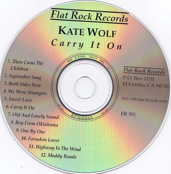 Kate Wolf : Carry It On (CD, Album)