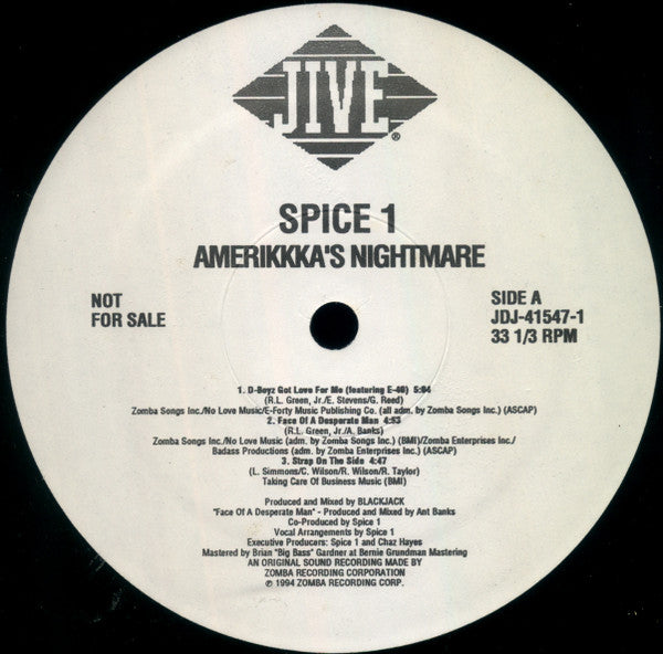 Spice 1 : AmeriKKKa's Nightmare (2xLP, Album, Promo)