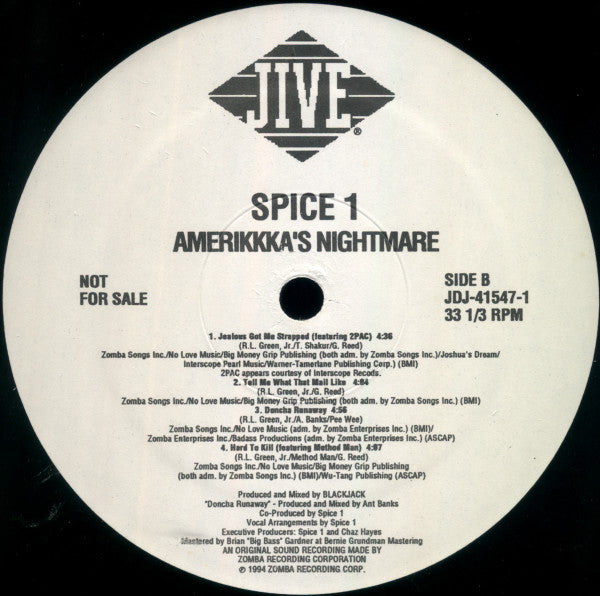 Spice 1 : AmeriKKKa's Nightmare (2xLP, Album, Promo)