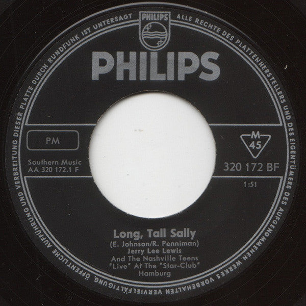 Jerry Lee Lewis And The Nashville Teens : "Live" At The "Star-Club" Hamburg (7", Single)