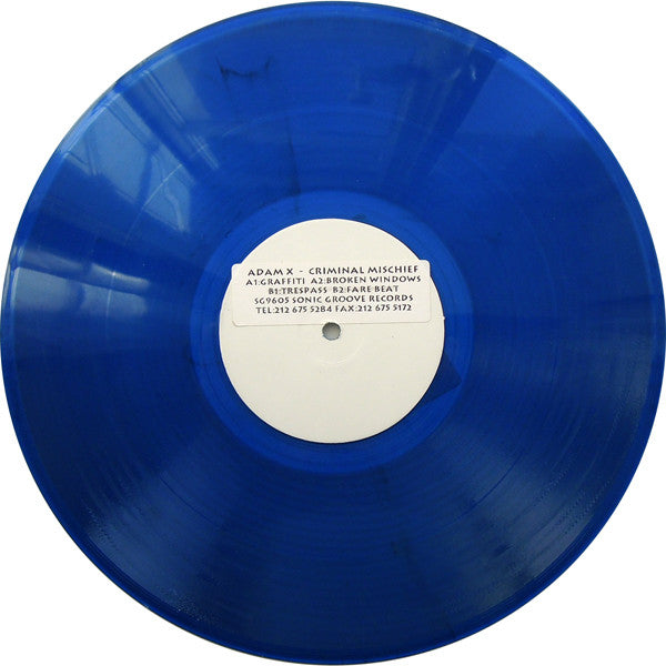 Adam X : Criminal Mischief EP (12", EP, Promo, Cle)