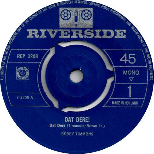 Bobby Timmons : Dat Dere (7", EP, Mono)