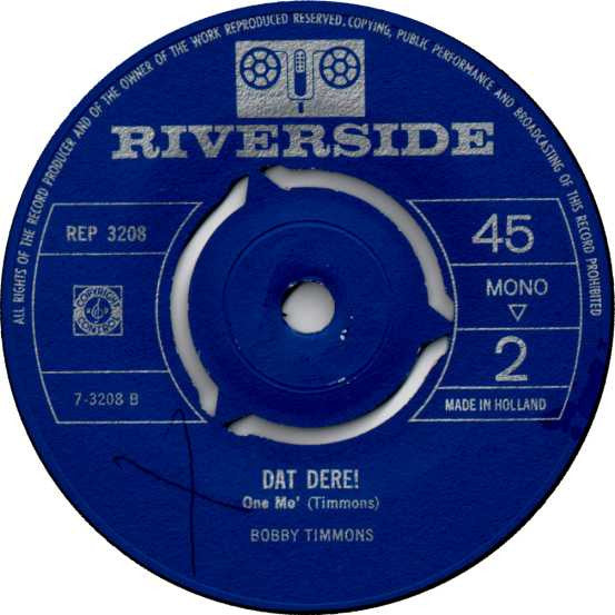 Bobby Timmons : Dat Dere (7", EP, Mono)